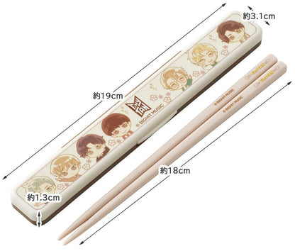 Skater Adult Antibacterial 18cm Chopsticks & Case Set Made in Japan - Tinytan ABC3Ag-A- Japan Figure Store - #1 Bring To You The Best Japanese Goods