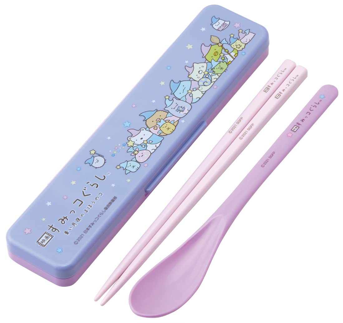 Skater 18cm Antibacterial Chopsticks and Spoon Set Sumikko Gurashi 2 Made in Japan- Japan Figure Store - #1 Bring To You The Best Japanese Goods