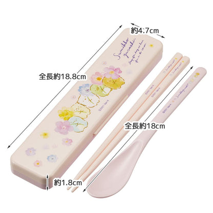 Skater Sumikko Gurashi Antibacterial Chopsticks and Spoon Set 18cm Made in Japan- Japan Figure Store - #1 Bring To You The Best Japanese Goods