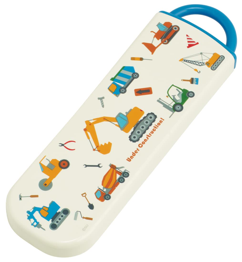 Skater Antibacterial Chopsticks and Spoon Set Working Car Design Made in Japan - Cca1Ag-A- Japan Figure Store - #1 Bring To You The Best Japanese Goods