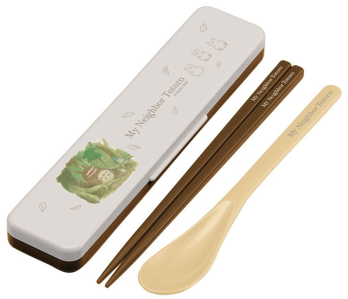 Skater 18cm My Neighbor Totoro Watercolor Chopsticks and Spoon Set Ghibli Made in Japan- Japan Figure Store - #1 Bring To You The Best Japanese Goods