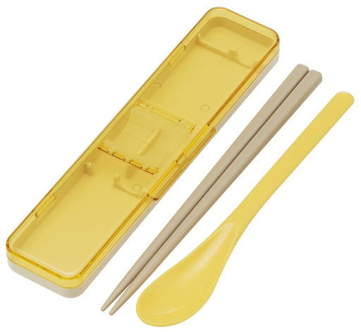 Skater Retro French Yellow Chopsticks and Spoon Set Made in Japan - Ccs3Sa-A- Japan Figure Store - #1 Bring To You The Best Japanese Goods
