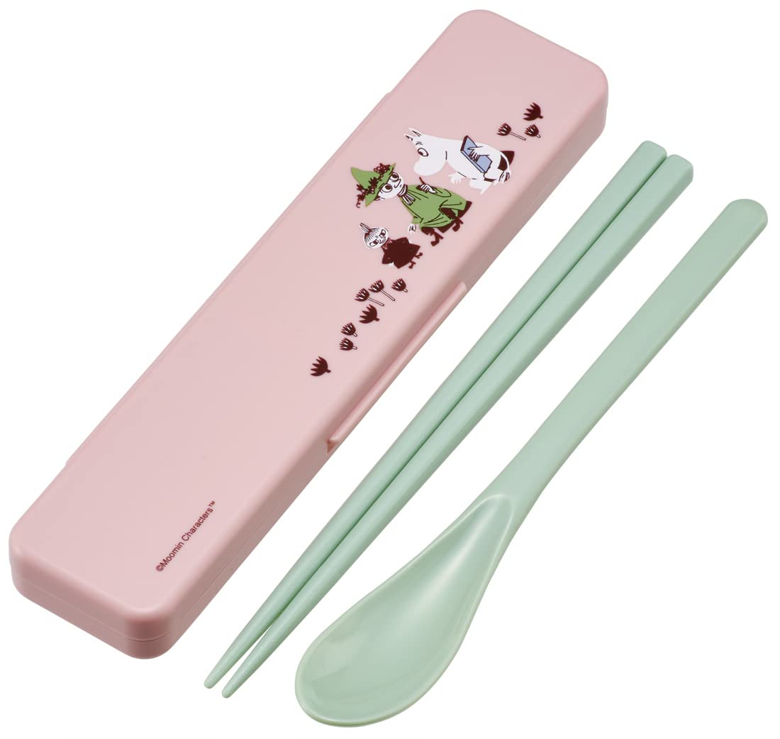 Skater Moomin 18cm Antibacterial Silver Ion Chopsticks and Spoon Set Made in Japan- Japan Figure Store - #1 Bring To You The Best Japanese Goods