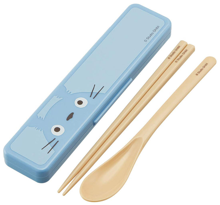 Skater 18cm Totoro Face Chopsticks and Spoon Set Silver Ion Ag+ Antibacterial Made in Japan Ghibli My Neighbor Totoro- Japan Figure Store - #1 Bring To You The Best Japanese Goods