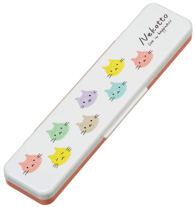 Skater Nekotto Colorful 18cm Chopsticks and Spoon Set Silver Ion Antibacterial Made in Japan- Japan Figure Store - #1 Bring To You The Best Japanese Goods