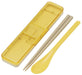 Skater Retro French Yellow Antibacterial Chopsticks and Spoon Set 18cm Made in Japan- Japan Figure Store - #1 Bring To You The Best Japanese Goods