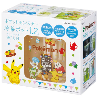 Skater 1.2L Heat Resistant Cold Tea Pot with Strainer Pokemon Cafe Water Bottle- Japan Figure Store - #1 Bring To You The Best Japanese Goods