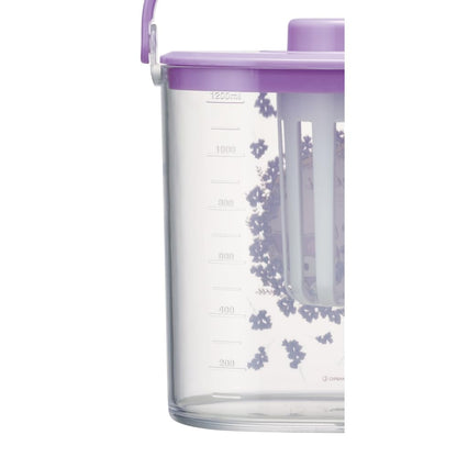 Skater 1.2L Heat Resistant Cold Tea Pot with Strainer - Kuromi Flower Wreath Design- Japan Figure Store - #1 Bring To You The Best Japanese Goods