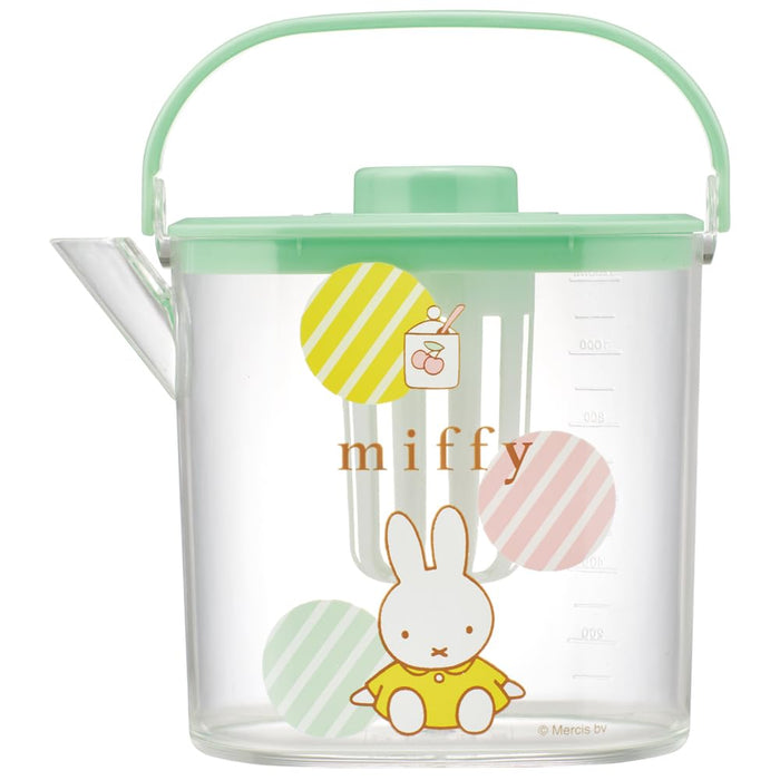 Skater 1.2L Heat-Resistant Cold Tea Pot with Strainer Miffy Pastel Water Jug Cm10-A- Japan Figure Store - #1 Bring To You The Best Japanese Goods