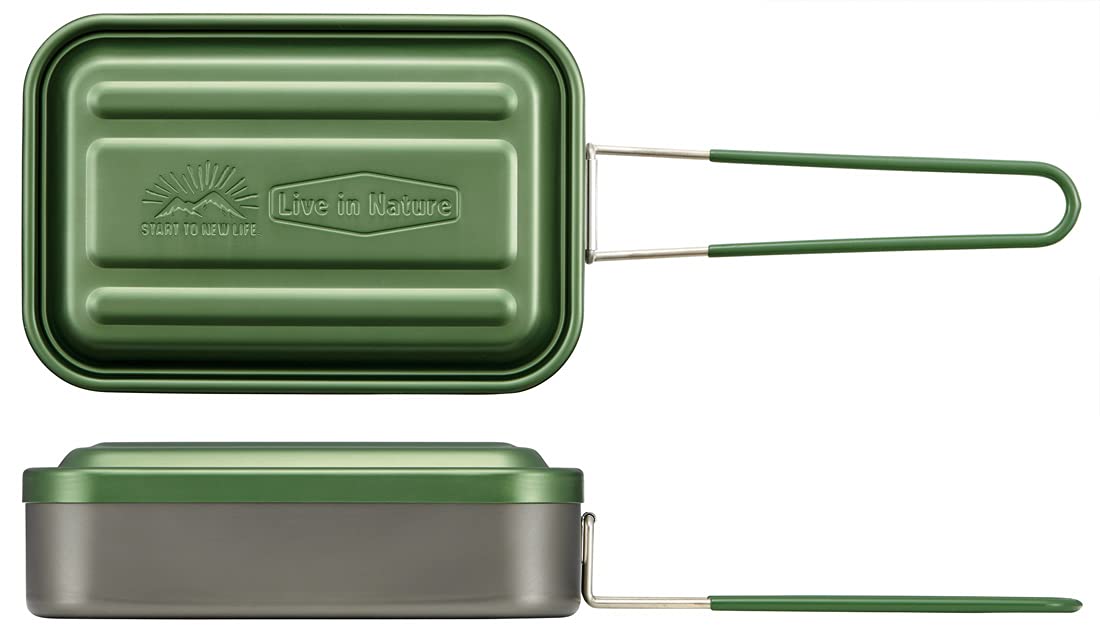 Skater 1000Ml Green Outdoor Mess Box Aftm10N-A - No Seasoning Required Messtin- Japan Figure Store - #1 Bring To You The Best Japanese Goods