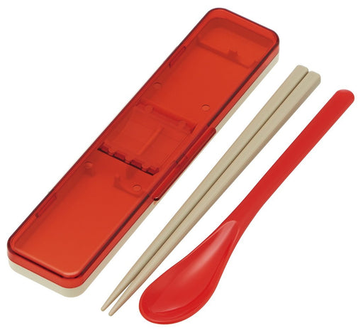 Skater Retro French Orange Red Chopsticks and Spoon Set Made in Japan- Japan Figure Store - #1 Bring To You The Best Japanese Goods