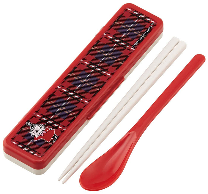 Skater 18cm Silver Ion Antibacterial Chopsticks and Spoon Set Moomin Little My Check Made in Japan- Japan Figure Store - #1 Bring To You The Best Japanese Goods