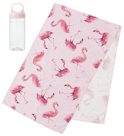 Skater Flamingo Cooling Towel 30x100cm Cool to Touch with Case - TOC1- Japan Figure Store - #1 Bring To You The Best Japanese Goods