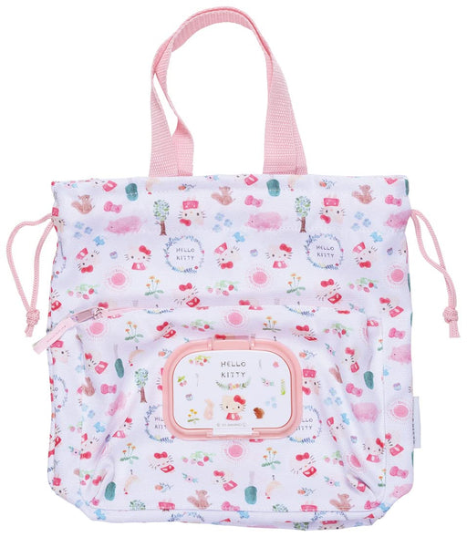 Hello Kitty Skater Diaper with Wipe Pocket & Drawstring Bag Sanrio Kbopc1-A- Japan Figure Store - #1 Bring To You The Best Japanese Goods