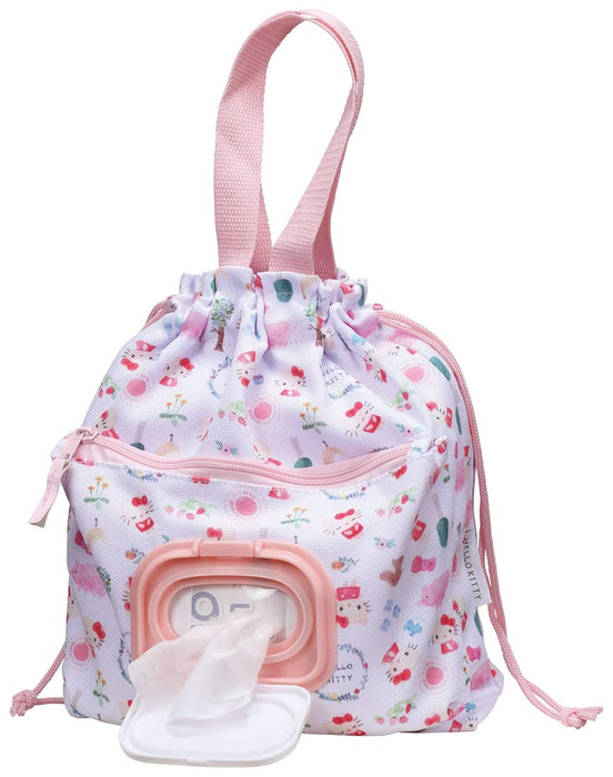 Hello Kitty Skater Diaper with Wipe Pocket & Drawstring Bag Sanrio Kbopc1-A- Japan Figure Store - #1 Bring To You The Best Japanese Goods