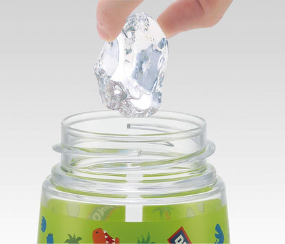 Skater Dinosaur Water Bottle - 420ml Die-Cut Bottle with Straw Pshc4Dk-A- Japan Figure Store - #1 Bring To You The Best Japanese Goods