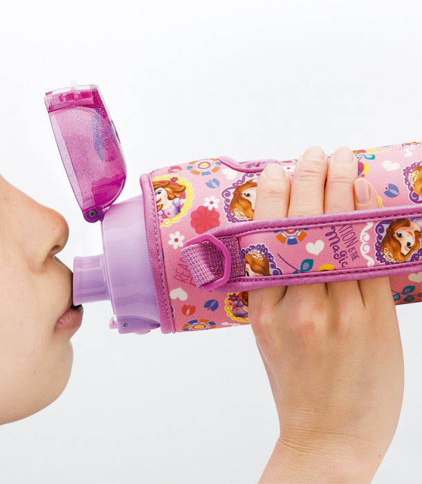 Skater Disney Sofia 17 Stainless Steel Water Bottle 580ml with Cover Ksdc6- Japan Figure Store - #1 Bring To You The Best Japanese Goods