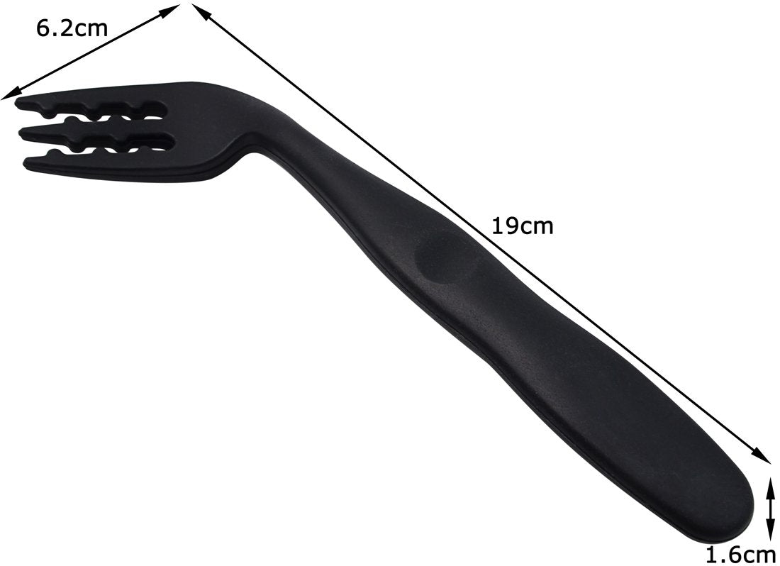 Skater Curved Neck Black Noodle Fork - Easy-To-Eat Ftcs1- Japan Figure Store - #1 Bring To You The Best Japanese Goods