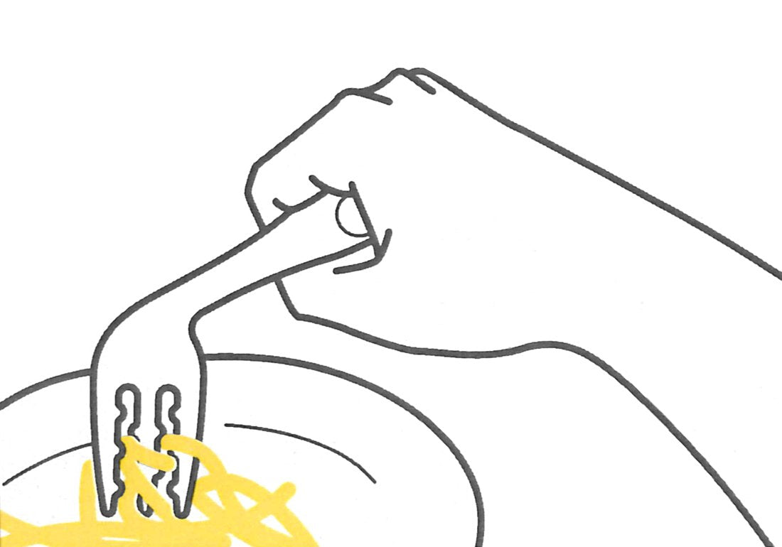 Skater Curved Neck Black Noodle Fork - Easy-To-Eat Ftcs1- Japan Figure Store - #1 Bring To You The Best Japanese Goods