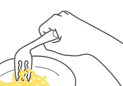 Skater Curved Neck Black Noodle Fork - Easy-To-Eat Ftcs1- Japan Figure Store - #1 Bring To You The Best Japanese Goods