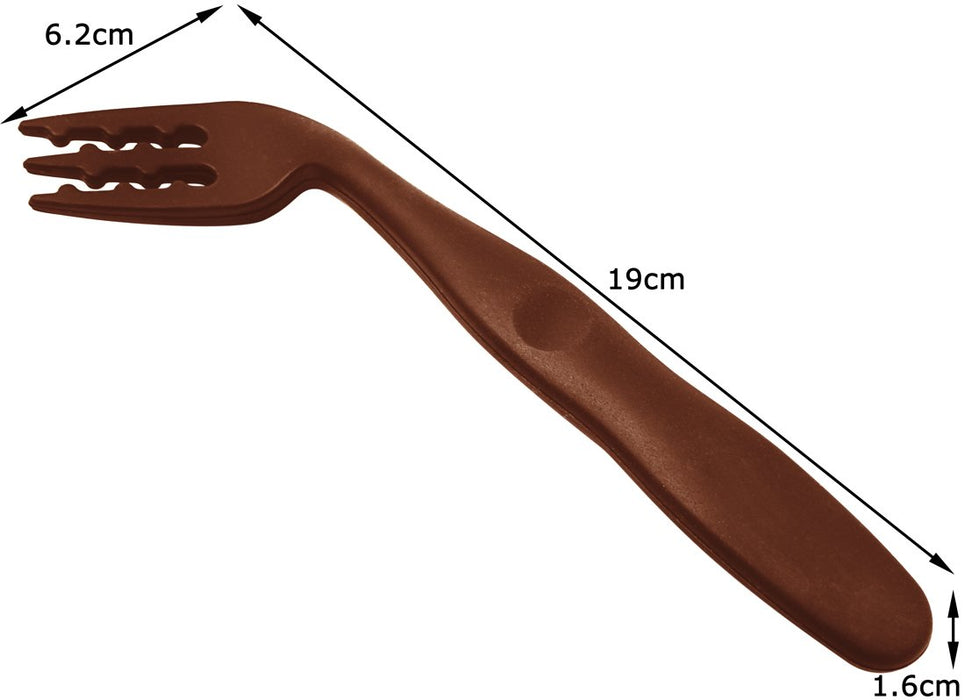 Skater Curved Neck Noodle Fork Brown Easy-to-Eat - Ftcs1 Skater- Japan Figure Store - #1 Bring To You The Best Japanese Goods