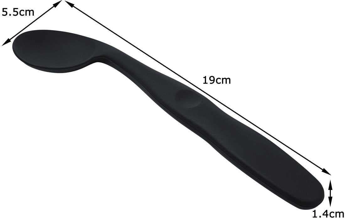 Skater Curved Neck Black Spoon - Easy-To-Scoop Design - Stcs1 Model- Japan Figure Store - #1 Bring To You The Best Japanese Goods