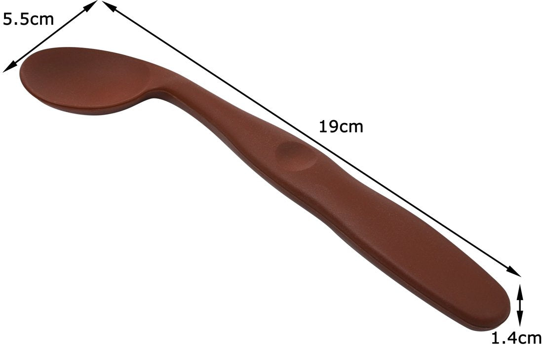 Skater Curved Neck Easy Scoop Brown Spoon Stcs1 Skater Product- Japan Figure Store - #1 Bring To You The Best Japanese Goods