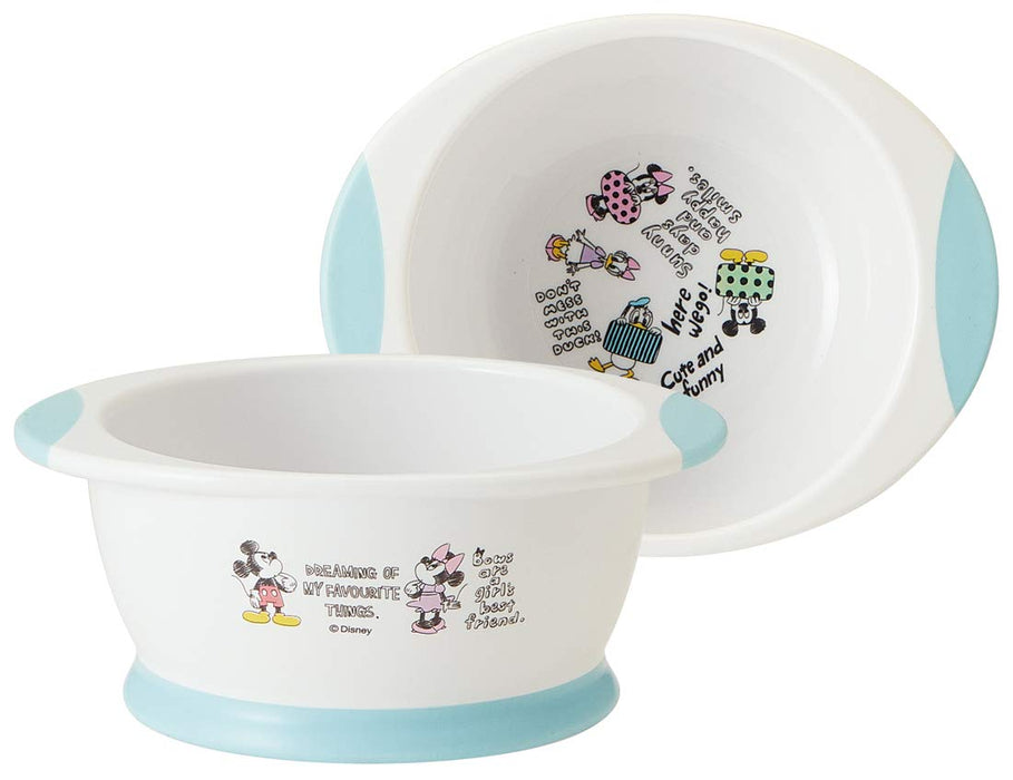 Skater Disney Mickey Sketch Kids Rice Bowl Easy-To-Scoop 12.5 X 10 X 5.2 cm- Japan Figure Store - #1 Bring To You The Best Japanese Goods