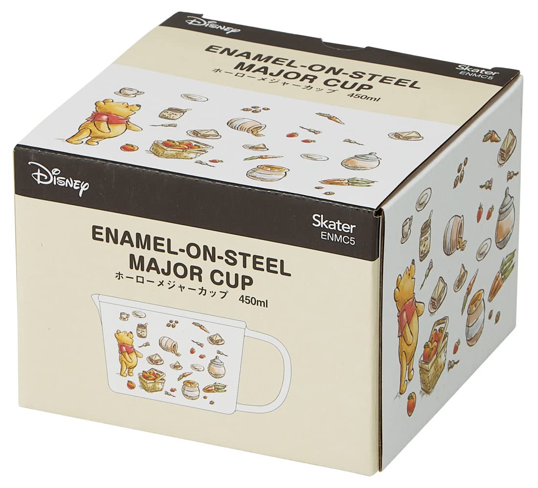 Skater 450ml Disney Winnie The Pooh Enamel Measuring Cup - ENMC5-A- Japan Figure Store - #1 Bring To You The Best Japanese Goods