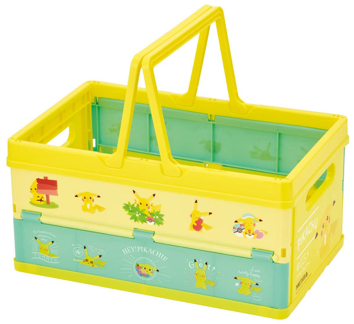 Skater Pokemon Poke Days Foldable Toy Storage Box - Stackable Basket with Handle 38x25x19.5cm- Japan Figure Store - #1 Bring To You The Best Japanese Goods