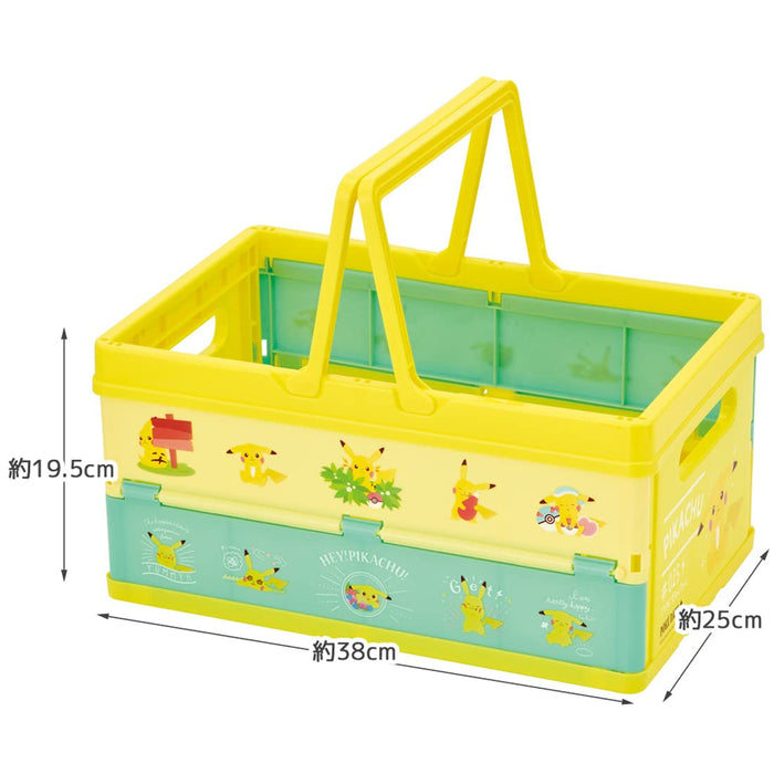 Skater Pokemon Poke Days Foldable Toy Storage Box - Stackable Basket with Handle 38x25x19.5cm- Japan Figure Store - #1 Bring To You The Best Japanese Goods