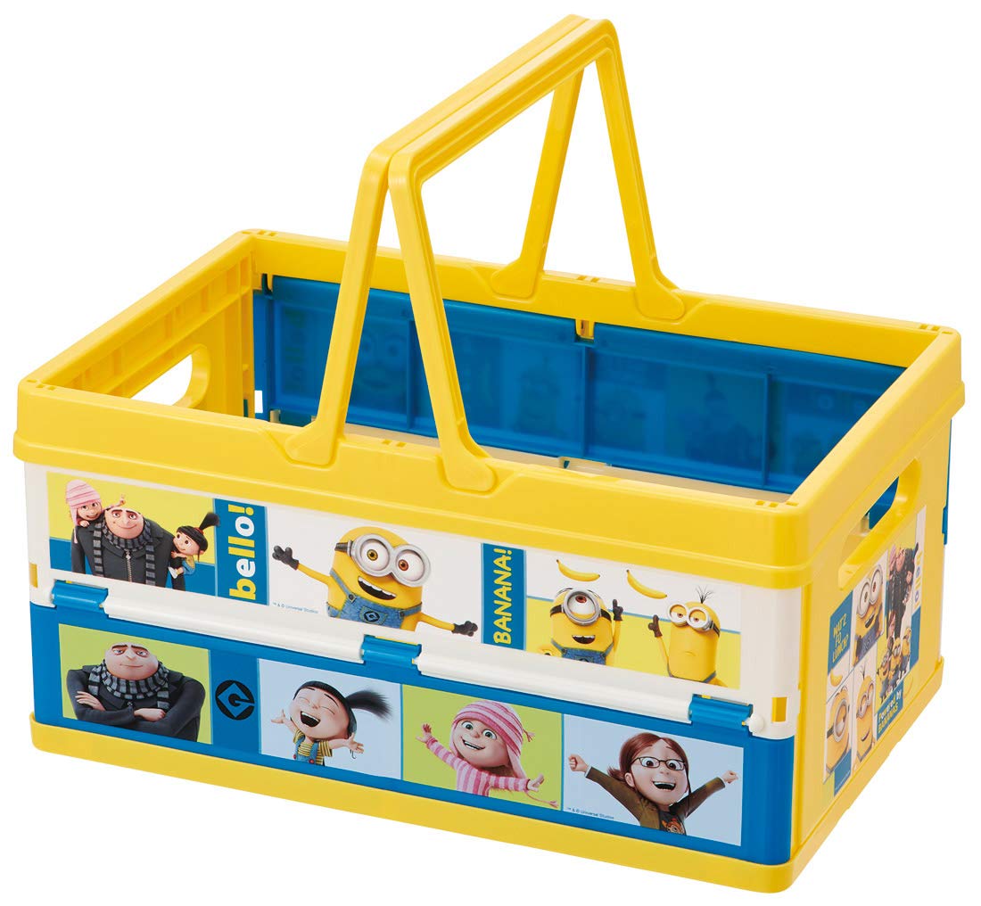 Skater Minions Toy Box - Folding Stackable Storage Basket with Handle 38X25X19.5cm- Japan Figure Store - #1 Bring To You The Best Japanese Goods
