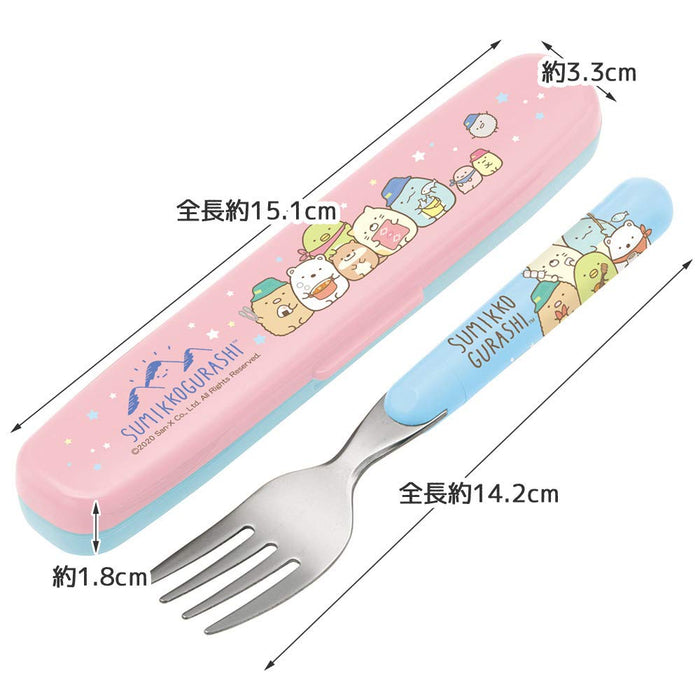 Skater Sumikko Gurashi Camping Fork Case Set 14.2cm 15.1x3.3x1.8cm - FC3A- Japan Figure Store - #1 Bring To You The Best Japanese Goods