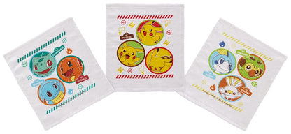 Skater Pokemon Hand Towel Set 3 Pack - Soft and Absorbent- Japan Figure Store - #1 Bring To You The Best Japanese Goods