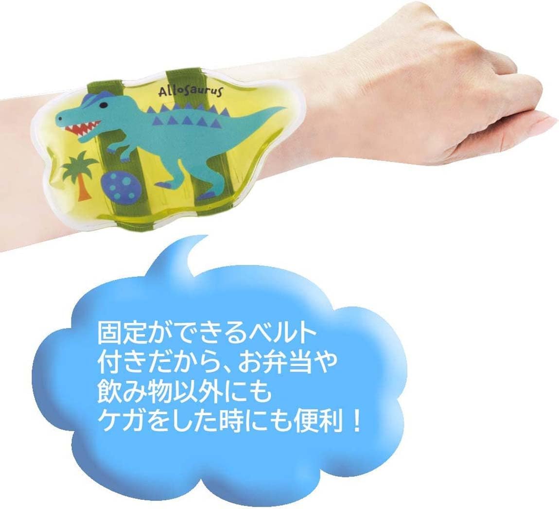 Skater Dinosaur Ice Pack with Adjustable Belt Compact Size 14x8 cm- Japan Figure Store - #1 Bring To You The Best Japanese Goods