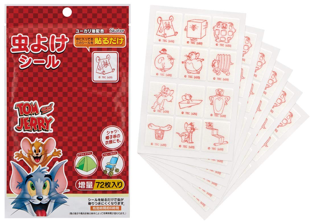 Skater Tom & Jerry 72 Sheets Insect Repellent Stickers Made in Japan - Myp5- Japan Figure Store - #1 Bring To You The Best Japanese Goods