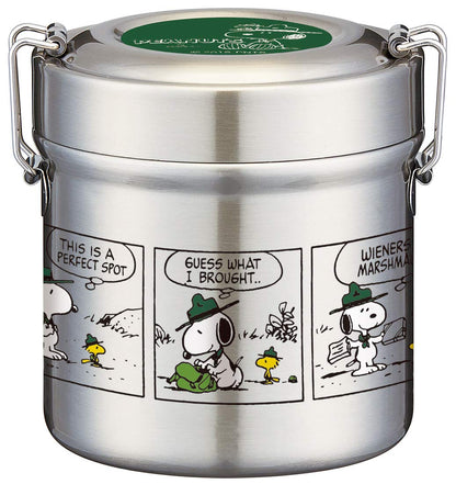 Skater Stainless Steel Lunch Box 480ml - Insulated Cold Rice Bowl Snoopy Design- Japan Figure Store - #1 Bring To You The Best Japanese Goods