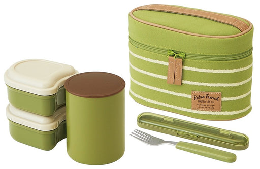 Skater Retro French Green Insulated Lunch Box 560ml - Kcljc6 Model- Japan Figure Store - #1 Bring To You The Best Japanese Goods