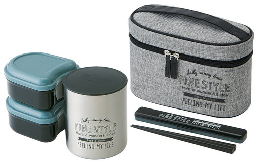 Skater Large Capacity 1100Ml Fine Style Insulated Lunch Box in Black- Japan Figure Store - #1 Bring To You The Best Japanese Goods