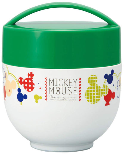 Mickey Mouse 540ml Skater Rice Bowl Style Insulated Lunch Box - Mitsumaru Pop Color- Japan Figure Store - #1 Bring To You The Best Japanese Goods