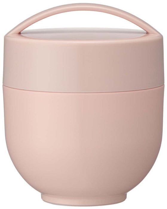 Skater Dull Pink Insulated Lunch Box 540ml Rice Bowl-Shaped Lunch Jar- Japan Figure Store - #1 Bring To You The Best Japanese Goods