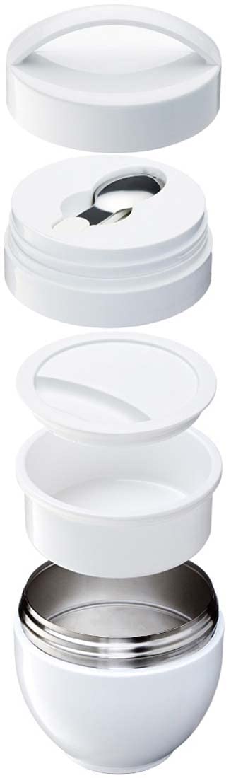 Skater Dull Pink Insulated Lunch Box 540ml Rice Bowl-Shaped Lunch Jar- Japan Figure Store - #1 Bring To You The Best Japanese Goods