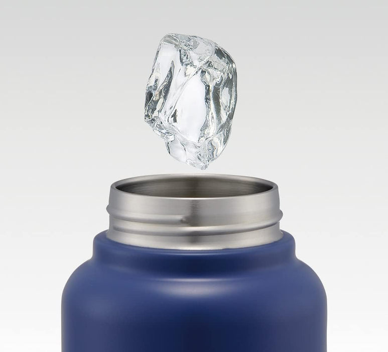 Skater 1000ml Stainless Steel Insulated Mug Bottle with Screw Handle - Navy- Japan Figure Store - #1 Bring To You The Best Japanese Goods