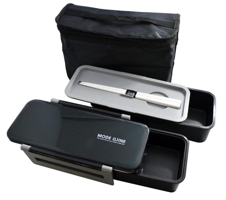 Skater Jumbo 2-Tier 1.3L Lunch Box with Cooler Bag in Mode Line Series - Kcpjw13-A- Japan Figure Store - #1 Bring To You The Best Japanese Goods