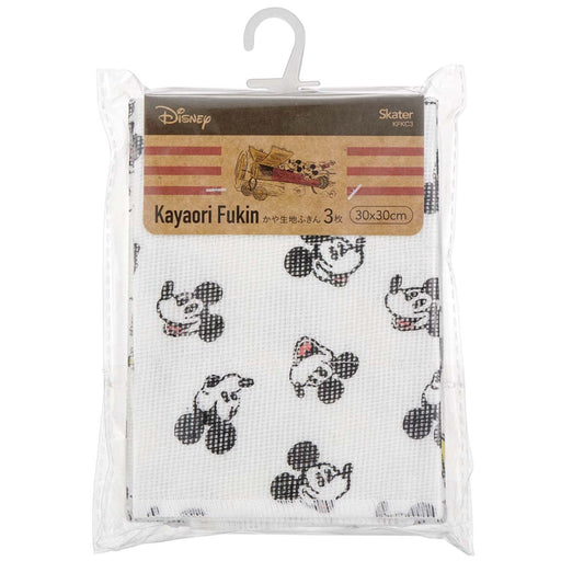Skater Disney Mickey Mouse Fabric Dishcloth 30 X 30 cm 3-piece Set- Japan Figure Store - #1 Bring To You The Best Japanese Goods