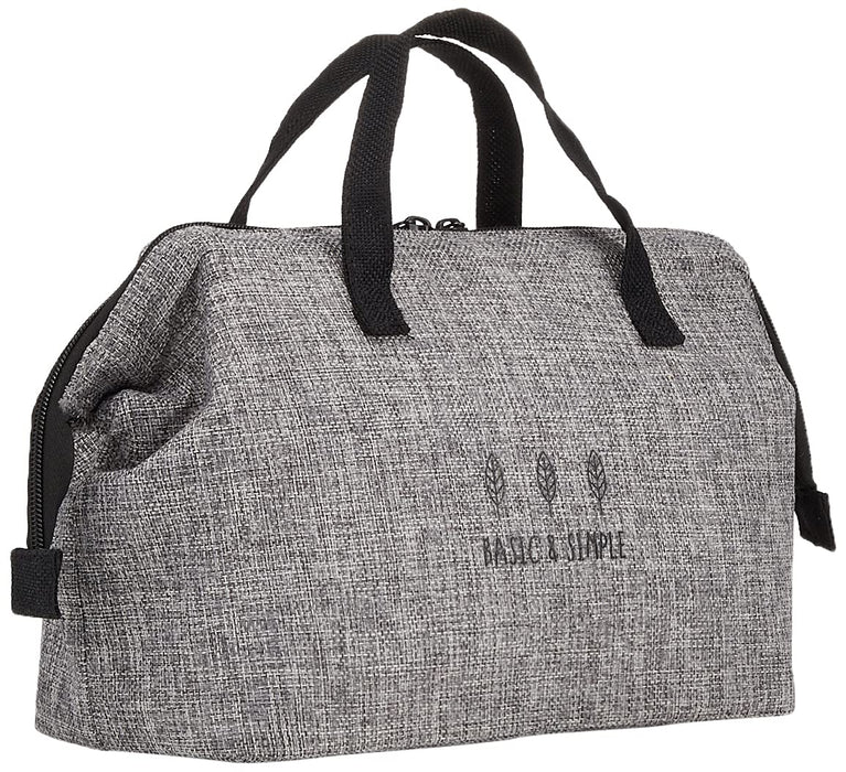 Skater Black Linen-Style Cooling Purse Lunch Bag Fits Large Boxes Size 26x13x19 cm Kgaj2- Japan Figure Store - #1 Bring To You The Best Japanese Goods