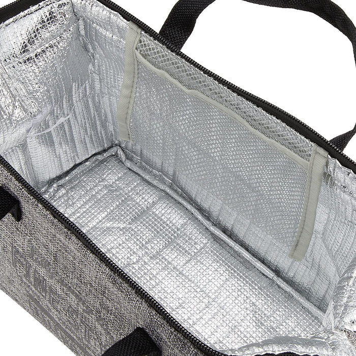 Skater Black Linen-Style Cooling Purse Lunch Bag Fits Large Boxes Size 26x13x19 cm Kgaj2- Japan Figure Store - #1 Bring To You The Best Japanese Goods