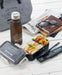 Skater Black Linen-Style Cooling Purse Lunch Bag Fits Large Boxes Size 26x13x19 cm Kgaj2- Japan Figure Store - #1 Bring To You The Best Japanese Goods