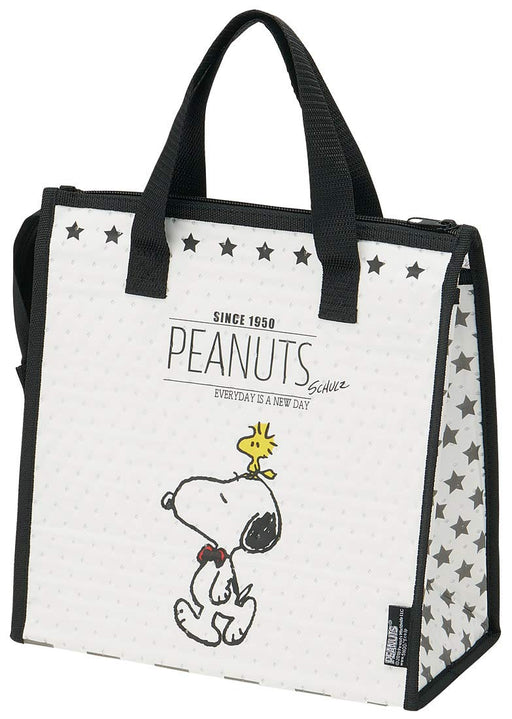 Skater Snoopy Monochrome Cooler Lunch Bag Non-Woven Peanuts Fbc1-A- Japan Figure Store - #1 Bring To You The Best Japanese Goods