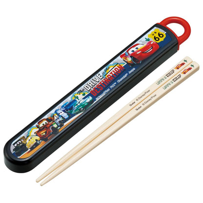 Skater Disney Cars 24 Lunch Box and Kids 16.5cm Antibacterial Chopsticks Set Easy Open Made in Japan- Japan Figure Store - #1 Bring To You The Best Japanese Goods
